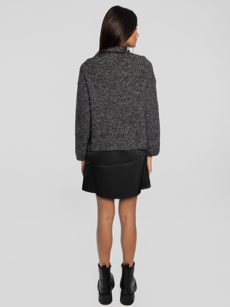 PINKO Abito Sottoveste con Maglia Removibile Nero/Grigio Ultimo giorno