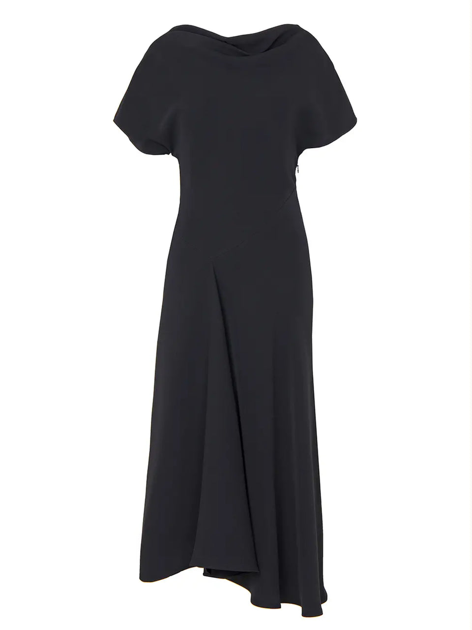P.A.R.O.S.H. Abito Midi con Drappeggio Nero Negozi Online