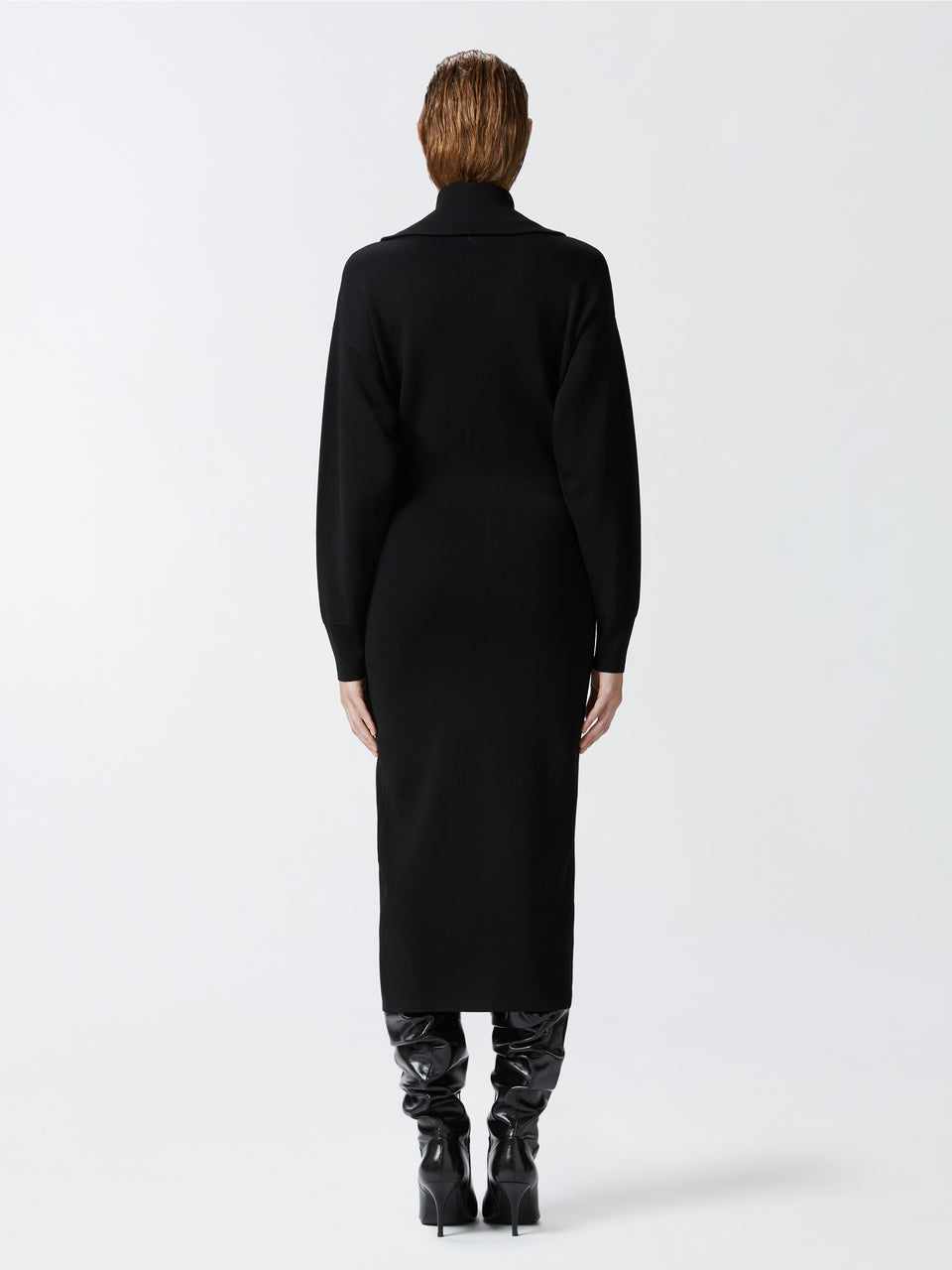 PINKO Abito Longuette in Maglia Nero Acquista Ora