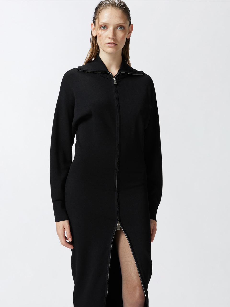 PINKO Abito Longuette in Maglia Nero Acquista Ora
