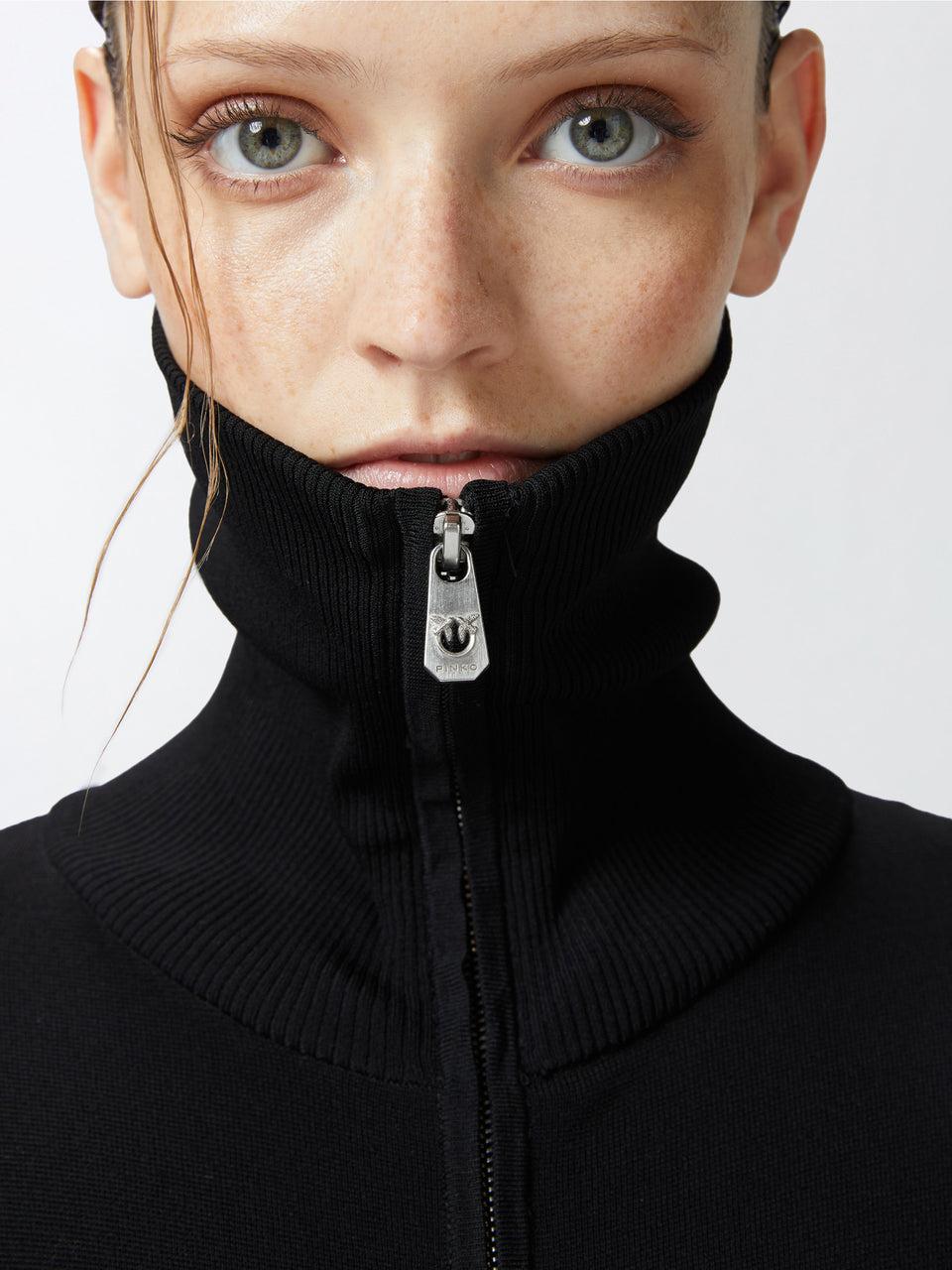 PINKO Abito Longuette in Maglia Nero Acquista Ora