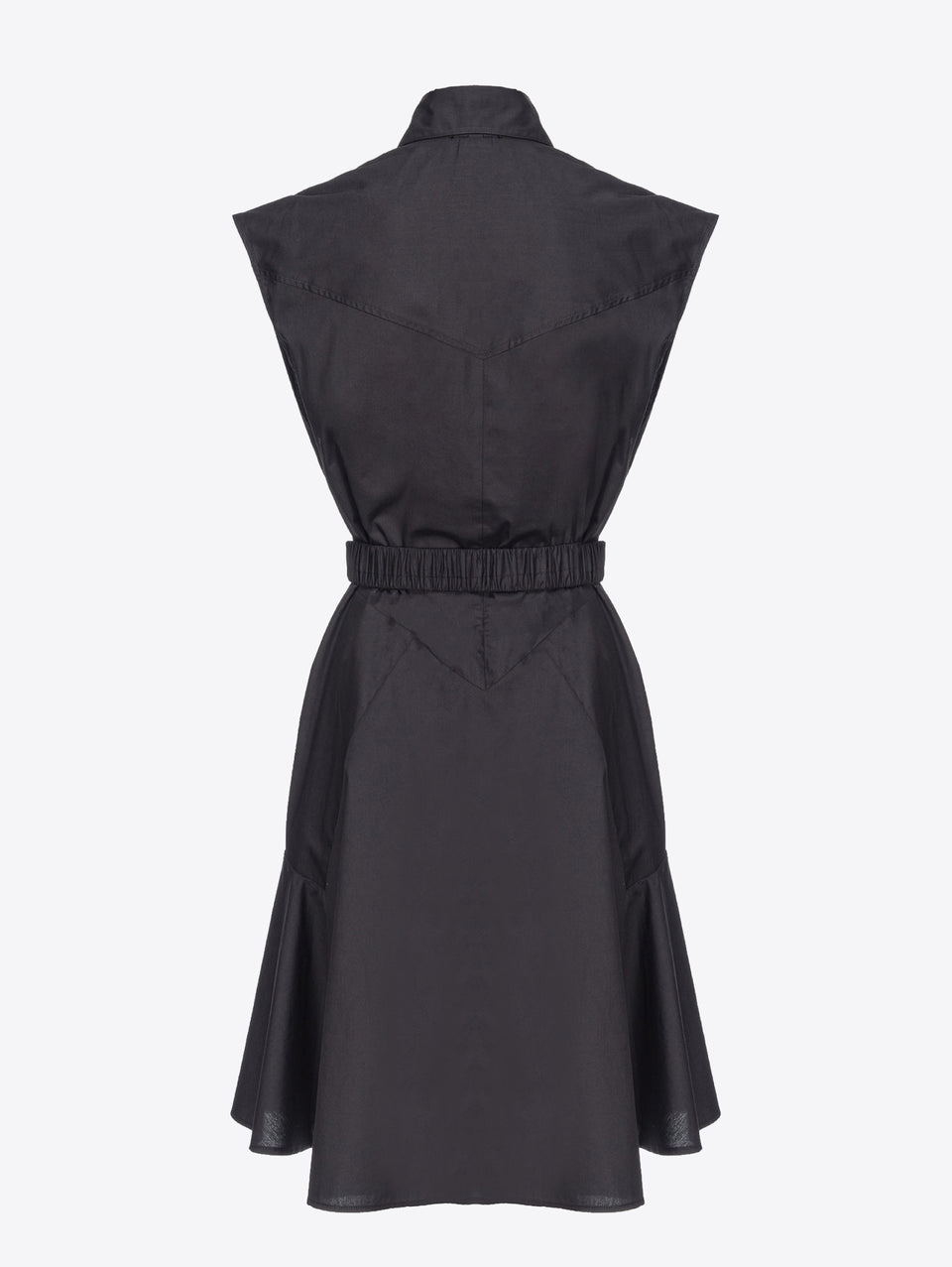 PINKO Abito Chemisier in Popeline di Cotone Nero Promozione Limitata