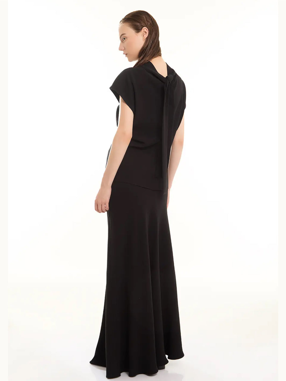 P.A.R.O.S.H. Blusa con Cannello e Fiocco Nero Convenienza