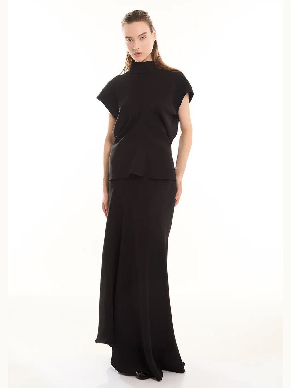 P.A.R.O.S.H. Blusa con Cannello e Fiocco Nero Convenienza