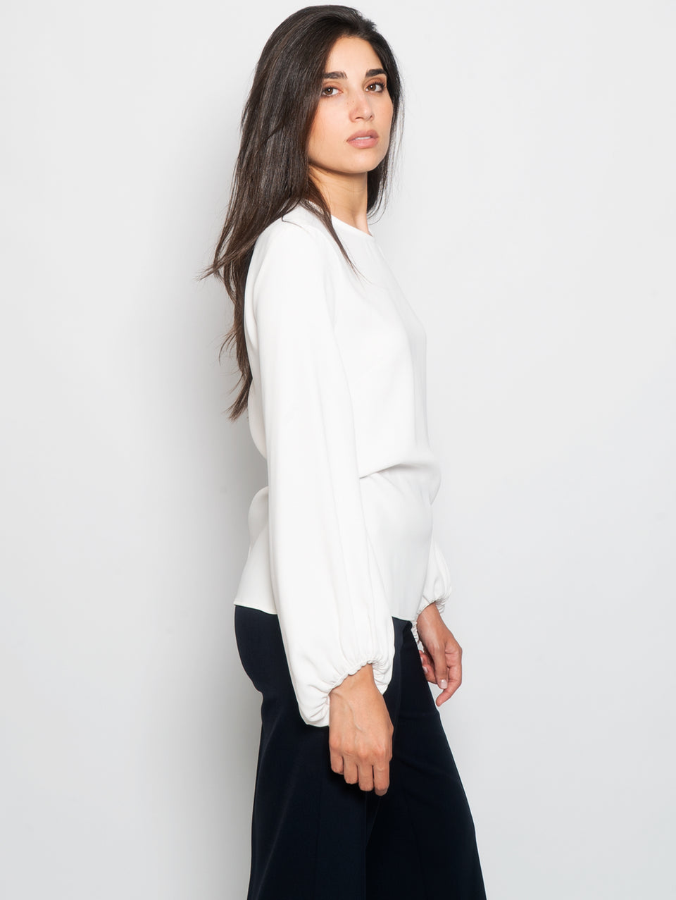 P.A.R.O.S.H. Blusa con Manica a Palloncino Panna Online