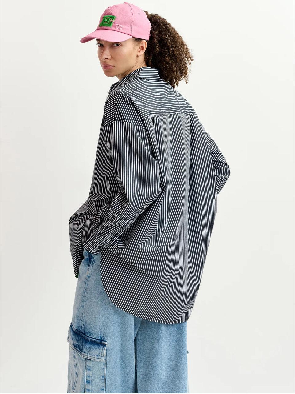 ESSENTIEL ANTWERP Camicia Reversibile Oversize Bianco/Blu I Più Venduti