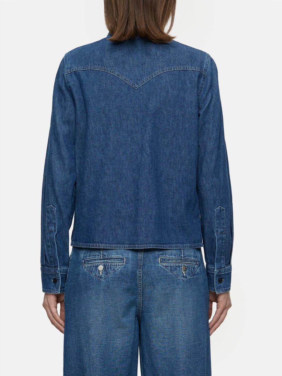 CLOSED Camicia Western in Denim Blu Vendite Flash