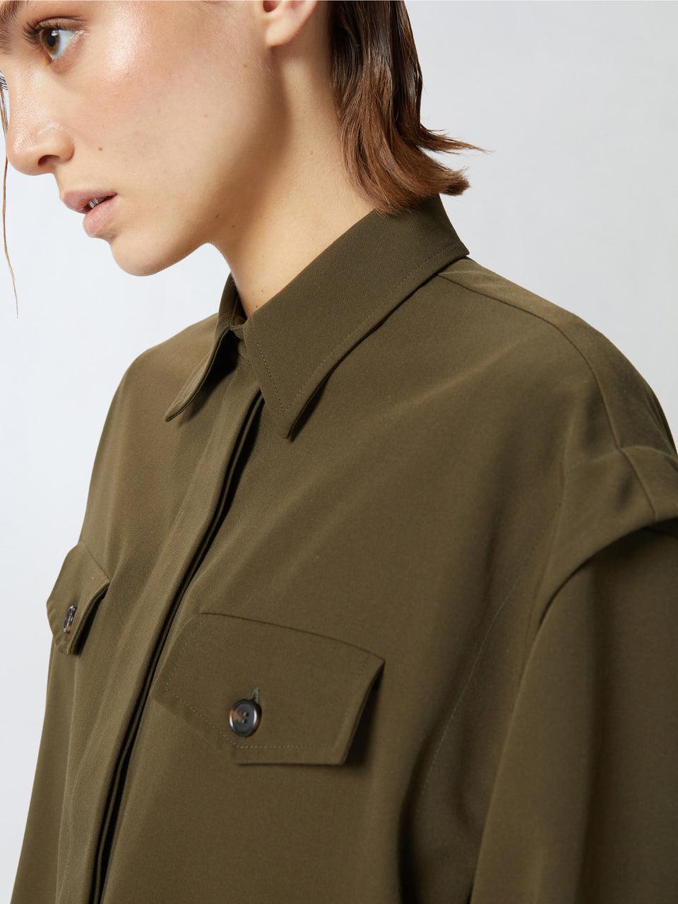 PINKO Camicia Cropped Verde 2025