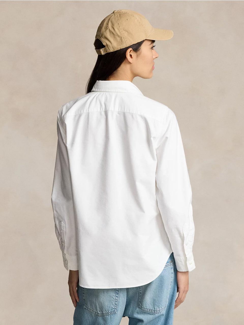 RALPH LAUREN Camicia Slim Fit in Oxford Bianco Italia