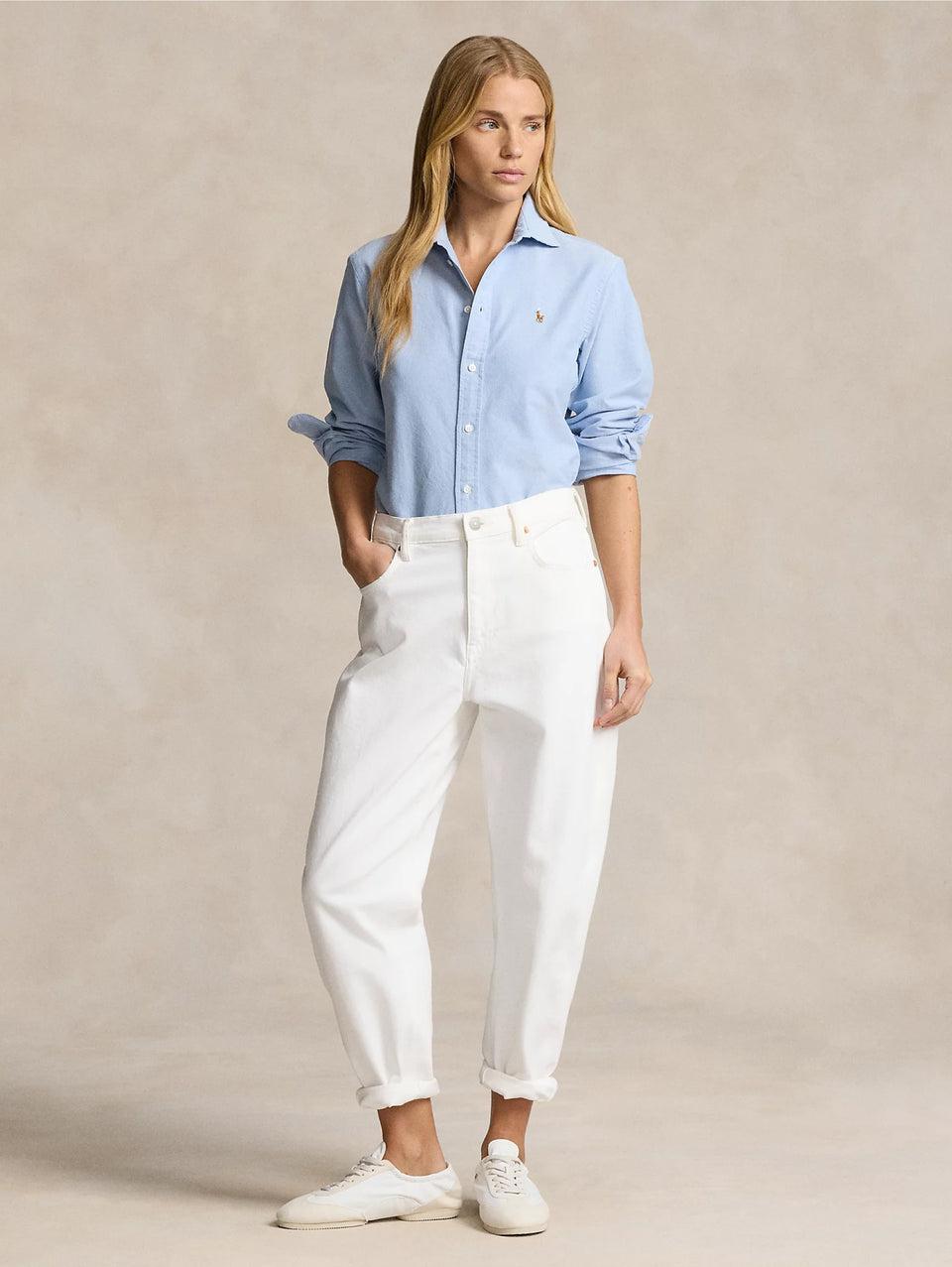 RALPH LAUREN Camicia Slim Fit in Oxford Blu 2025