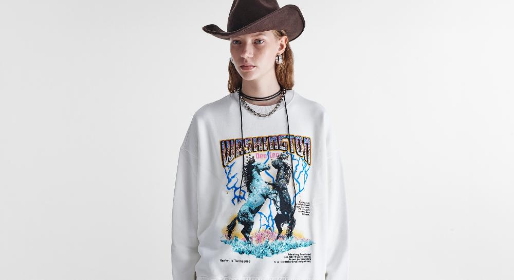 Washington Dee Cee White WDC Sweatshirt Saldi