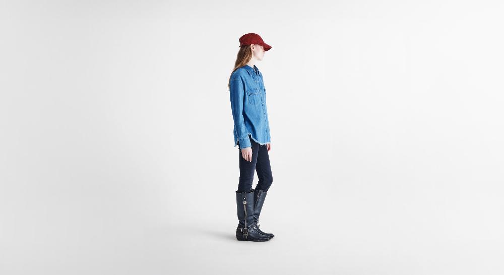 Washington Dee Cee Blue Denim Shirt Offerte