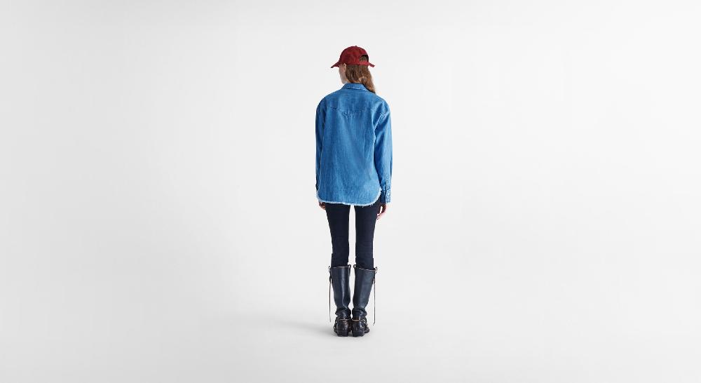Washington Dee Cee Blue Denim Shirt Offerte