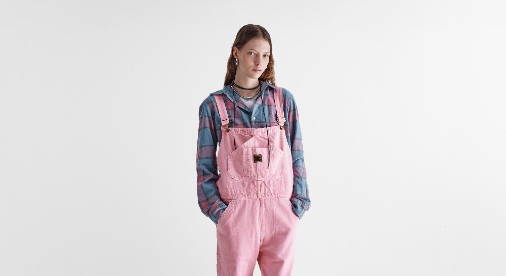 Washington Dee Cee Pink Denim Overall Vendita Calda