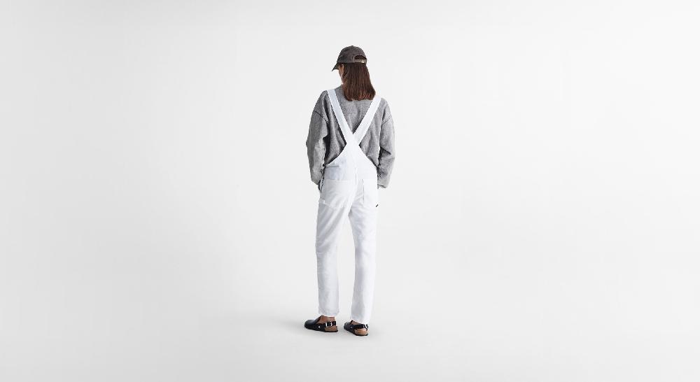 Washington Dee Cee White Light Denim Overalls Moda
