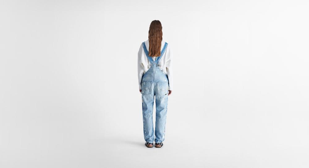 Washington Dee Cee Light Blue Paint Overalls Italy