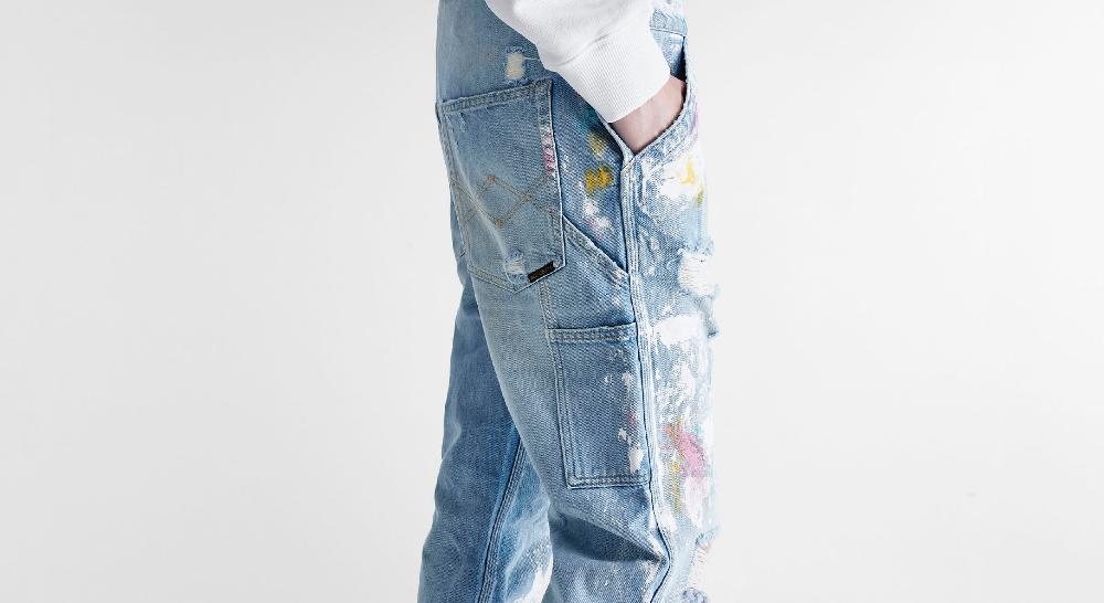 Washington Dee Cee Light Blue Paint Overalls Italy