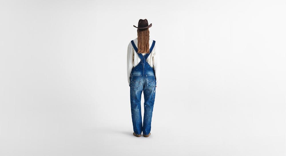 Washington Dee Cee Distressed Dark Blue Overalls Trasporto libero internazionale