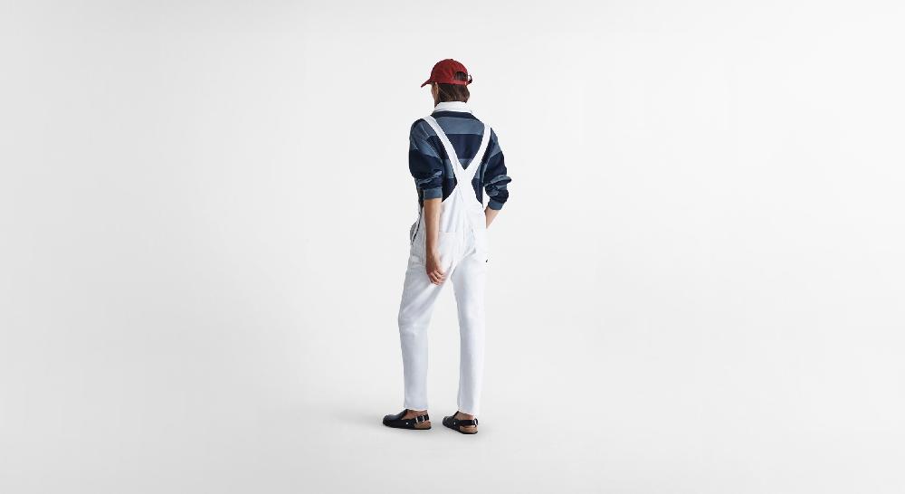 Washington Dee Cee White Denim Overalls Nuovo
