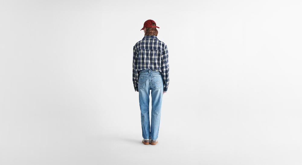 Washington Dee Cee Distressed Light Blue Ranch Denim Promozione