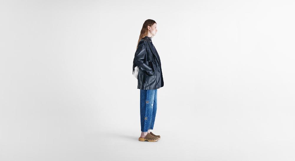 Washington Dee Cee Black Nappa Leather Blazer Saldi