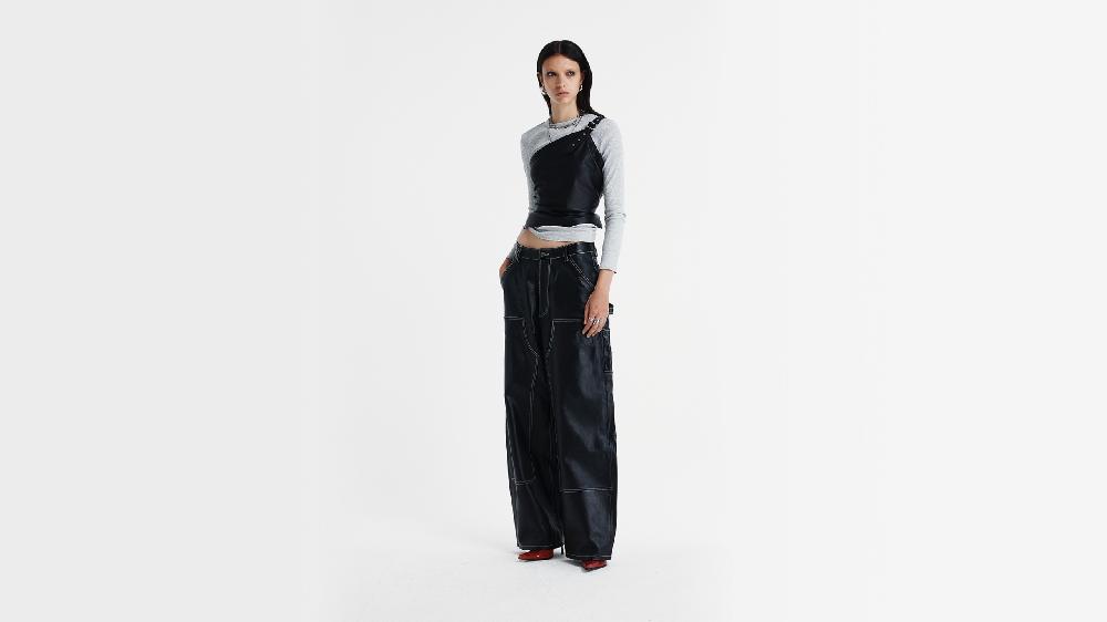 Washington Dee Cee W053 PANTALONE LEATHER OVER WORK