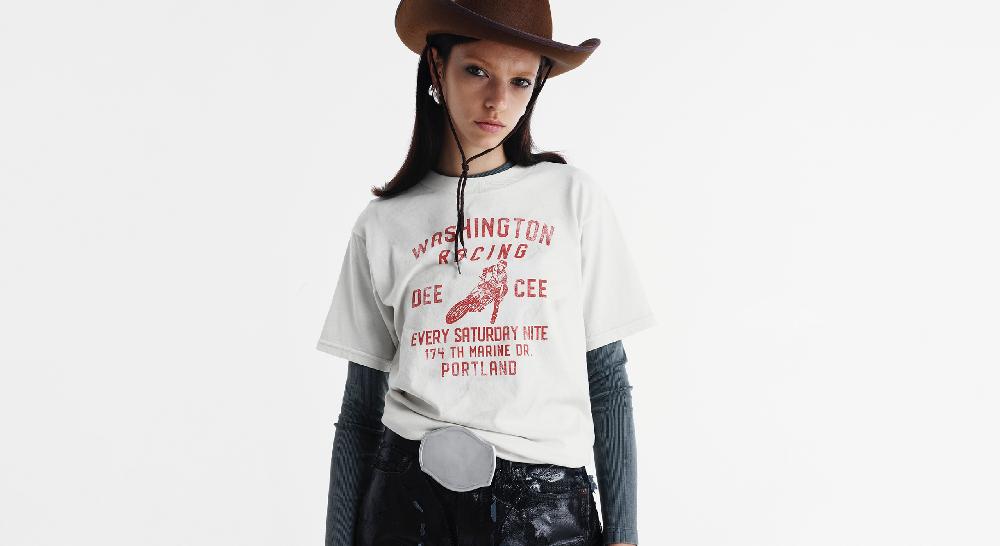 Washington Dee Cee MOTORBIKE T-SHIRT Spedizione Gratuita