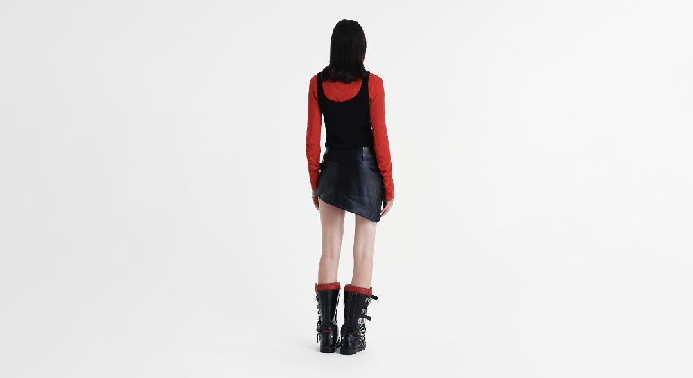 Washington Dee Cee LEATHER MINI SKIRT Pezzi Unici