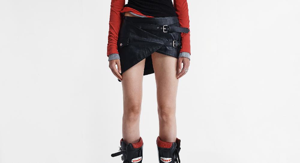 Washington Dee Cee LEATHER MINI SKIRT Pezzi Unici
