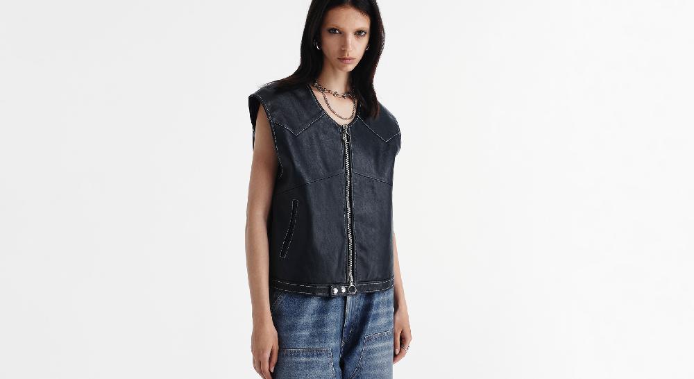 Washington Dee Cee LEATHER VEST Soddisfazione Garantita