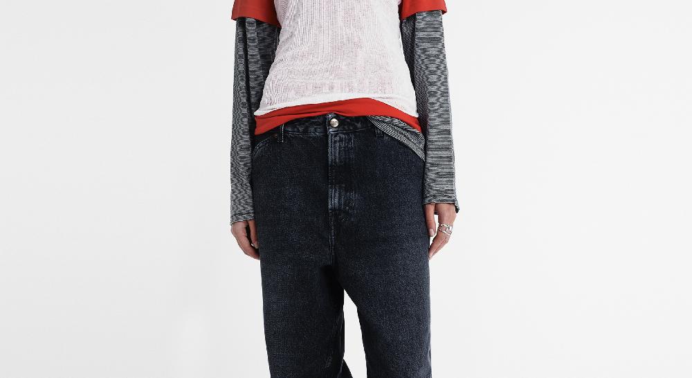 Washington Dee Cee VINTAGE WASHED BLACK DENIM PANTS Fino Al -60%