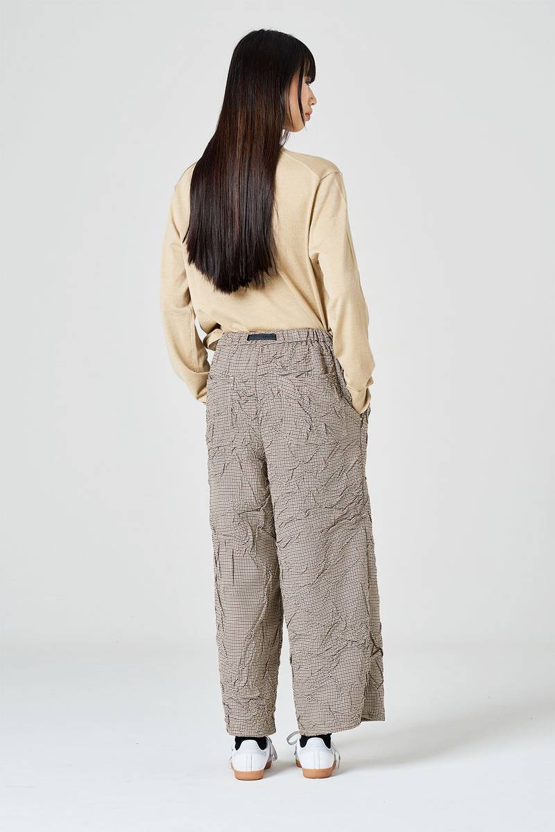 White sand Pantalone cropped fantasia pied de poule Hotsell