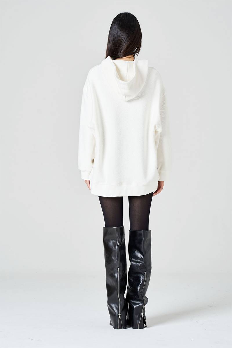 White sand Felpa con cappuccio in jersey Fino al 55% di sconto