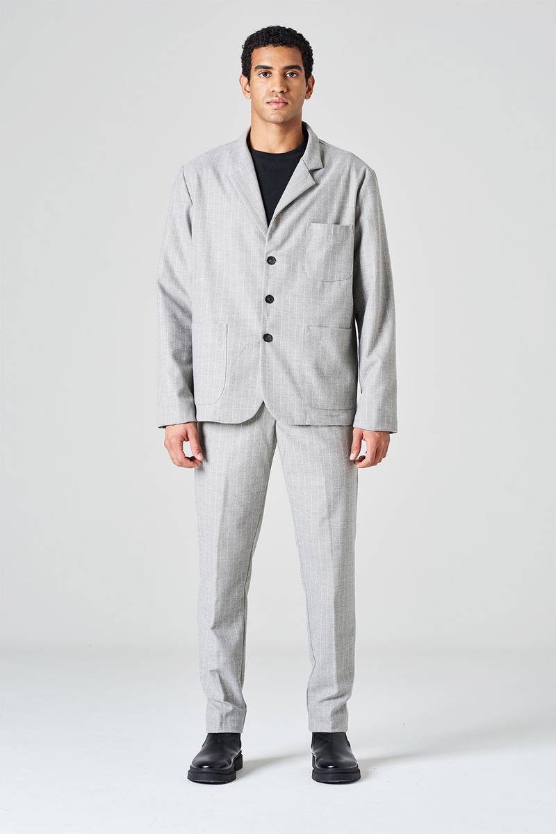 White sand Blazer in tessuto trapuntato Outlet