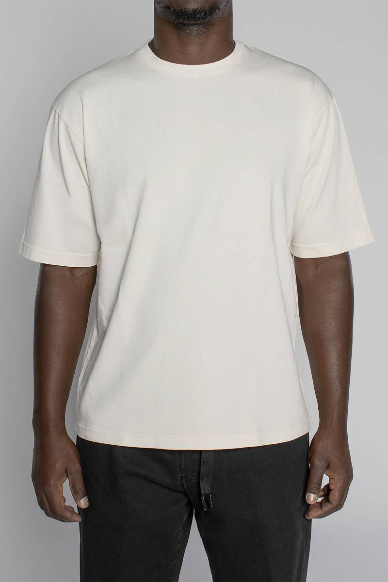 White sand T-shirt jersey di cotone Vendita Economica