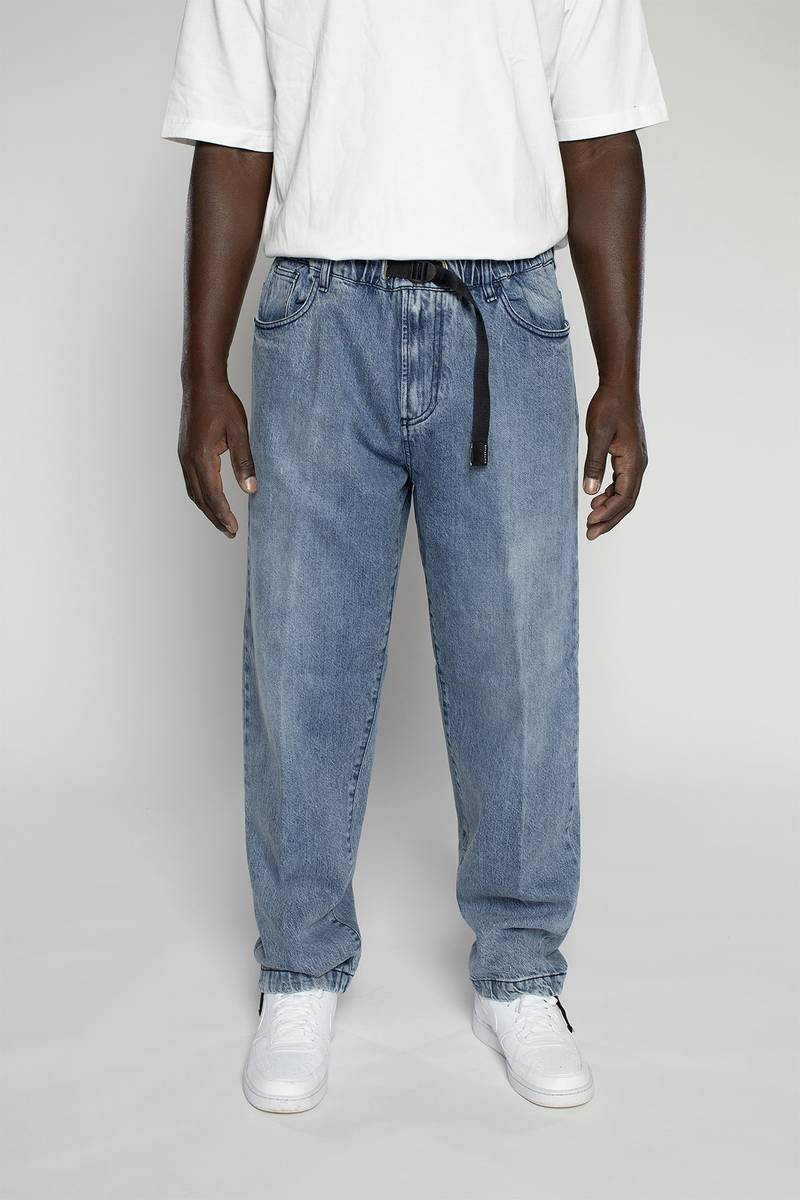White sand Pantalone cinque tasche in denim trattato Saldi Di Fabbrica