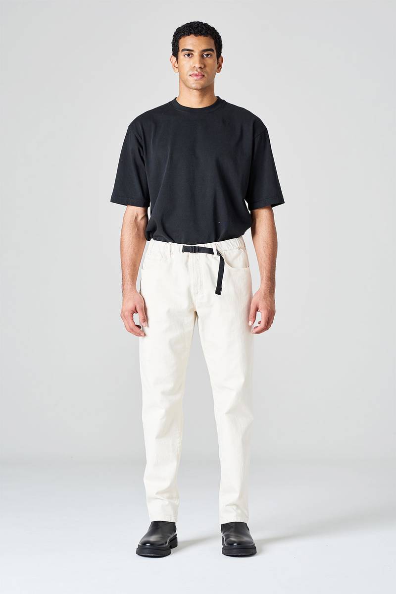 White sand Pantalone cinque tasche in bull denim Vendite Flash
