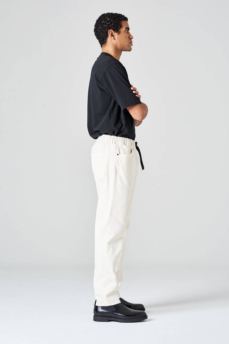 White sand Pantalone cinque tasche in bull denim Vendite Flash