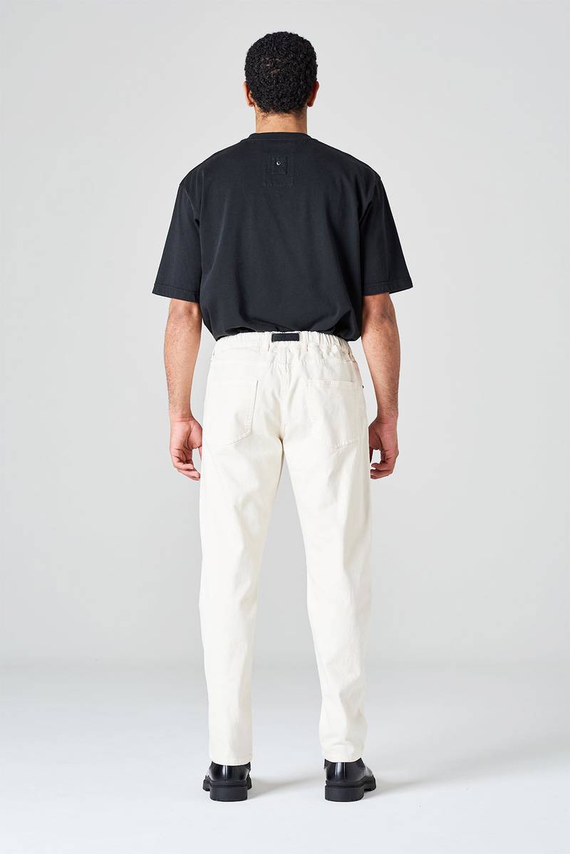 White sand Pantalone cinque tasche in bull denim Vendite Flash