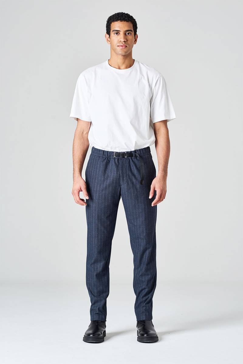 White sand Pantalone in flanella gessata 2025