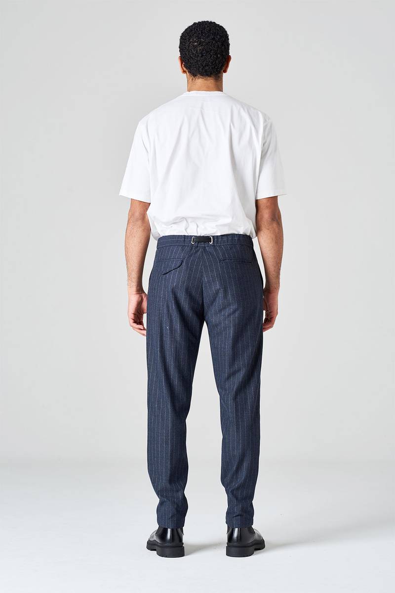 White sand Pantalone in flanella gessata 2025