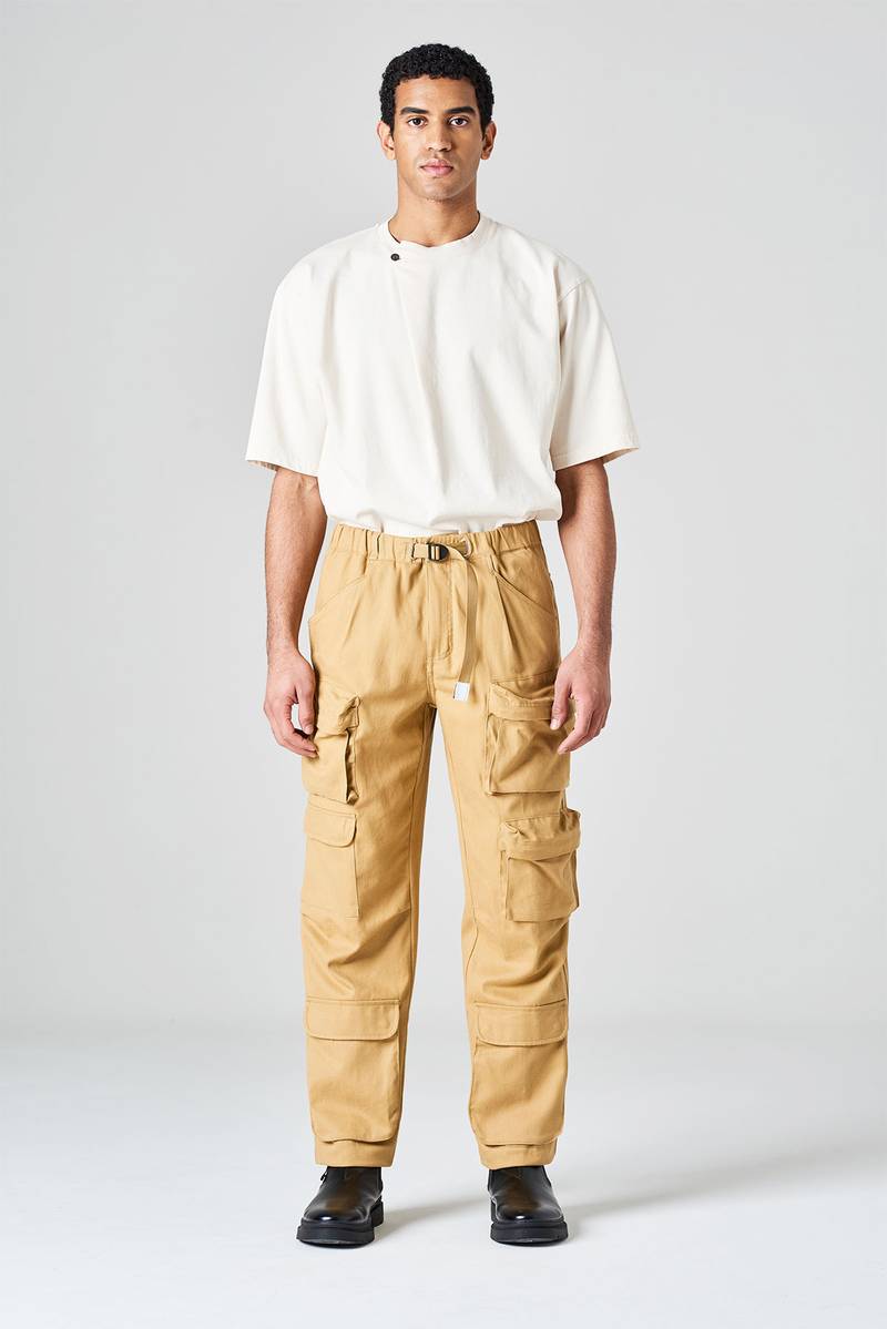 White sand Pantalone cargo in bull denim di cotone Soddisfazione Garantita
