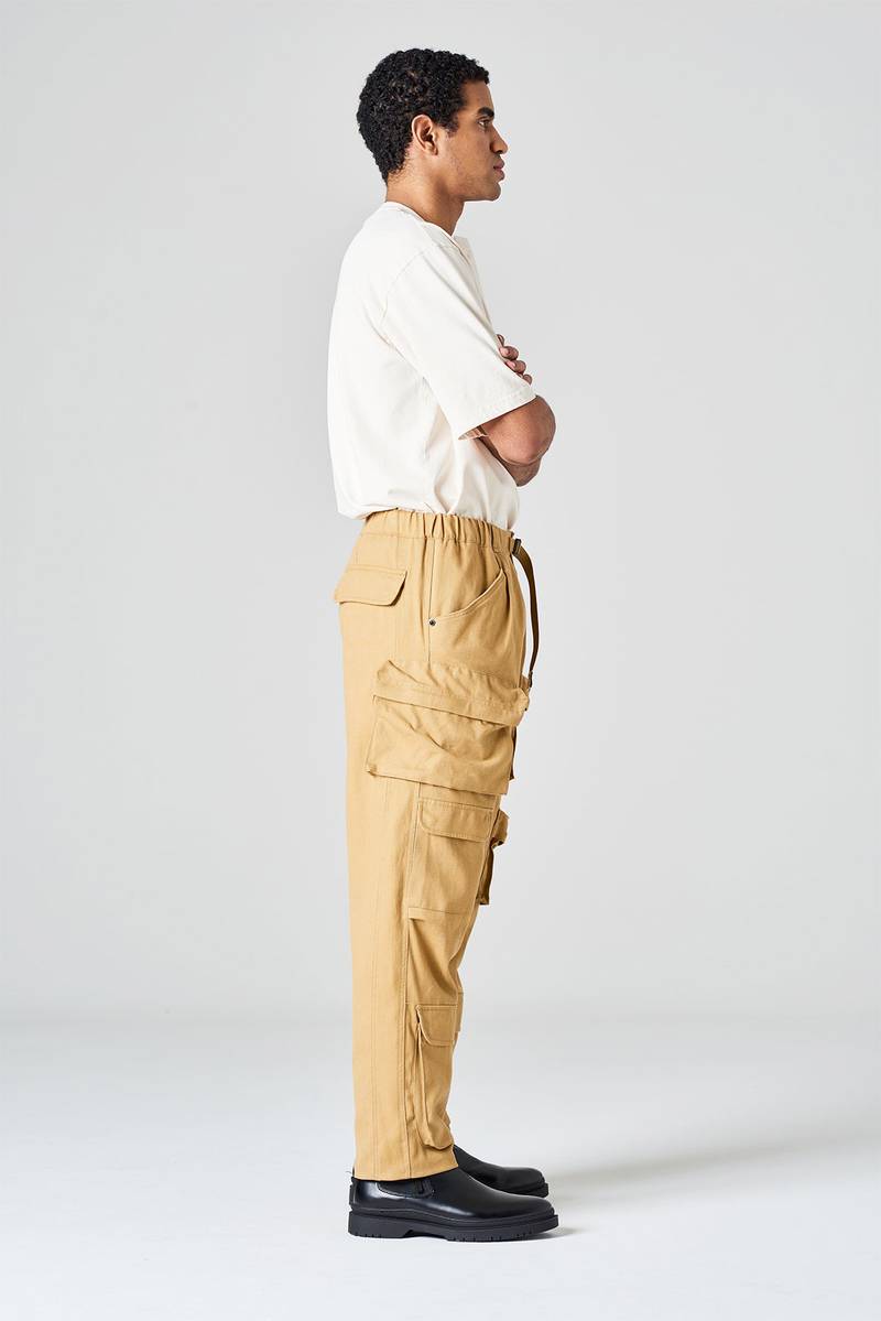 White sand Pantalone cargo in bull denim di cotone Soddisfazione Garantita