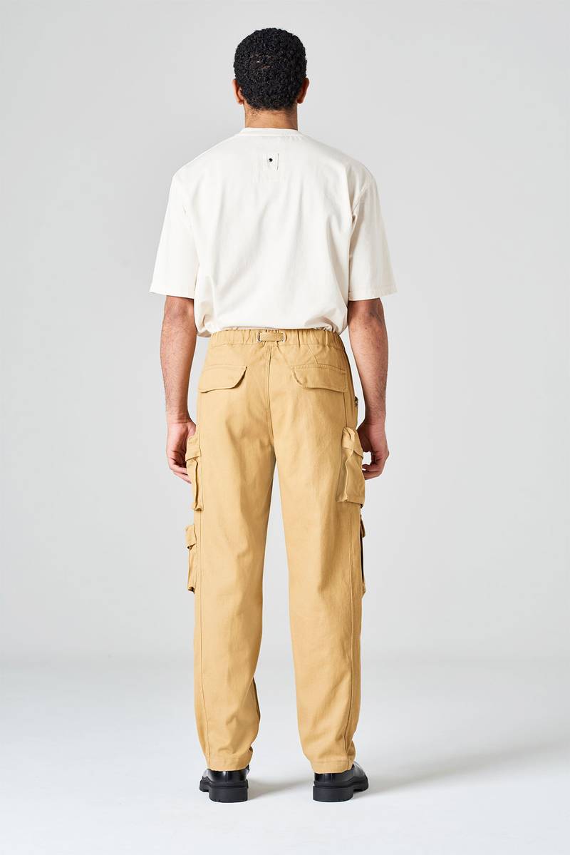 White sand Pantalone cargo in bull denim di cotone Soddisfazione Garantita
