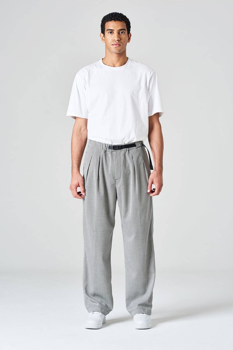 White sand Pantalone gamba larga in flanella Negozi Online