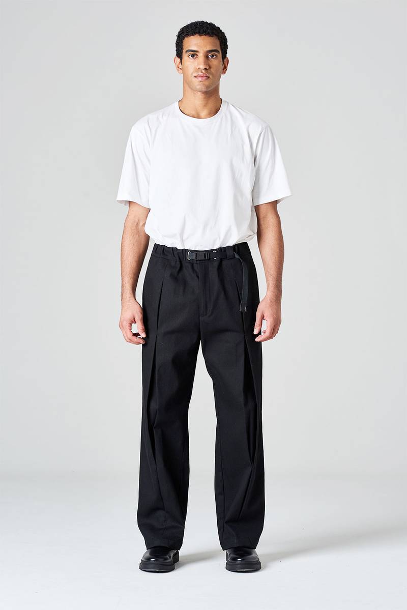 White sand Pantalone gamba larga con pinces centrale Consegna Veloce