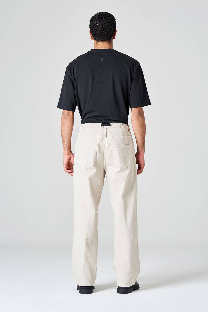 White sand Pantalone cinque tasche in bull denim di cotone Promozione Limitata
