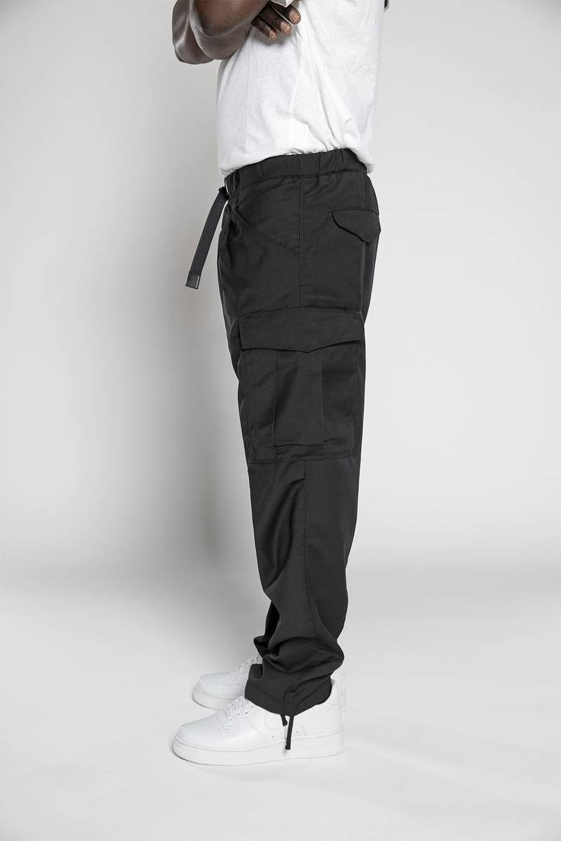 White sand Pantaloni cargo con gamba dritta in misto lana Economico