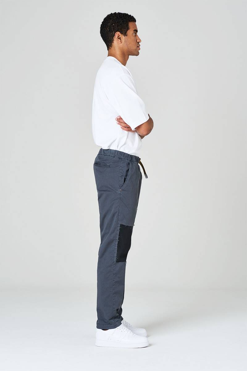 White sand Pantaloni in gabardina di cotone con toppe Saldi