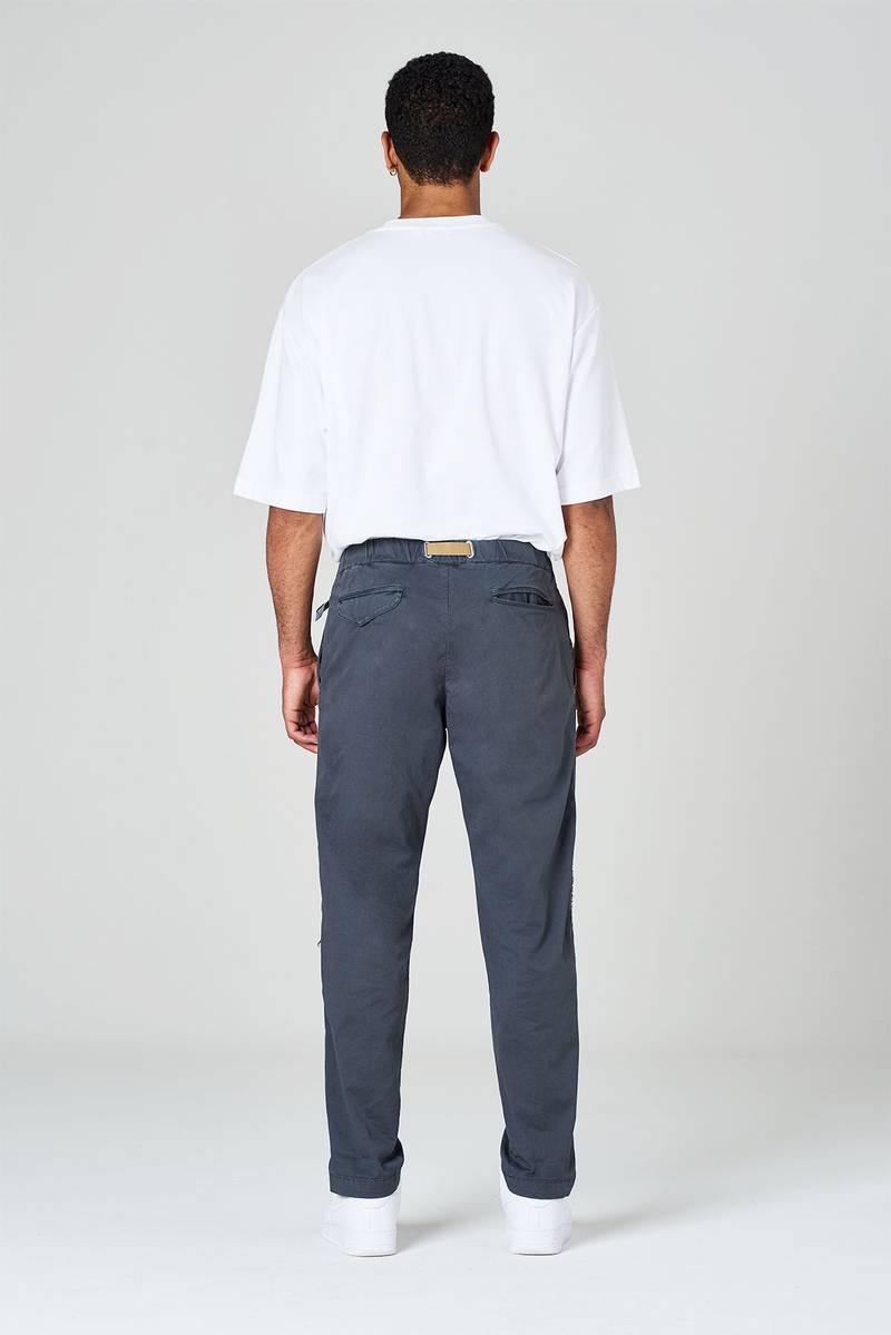 White sand Pantaloni in gabardina di cotone con toppe Saldi